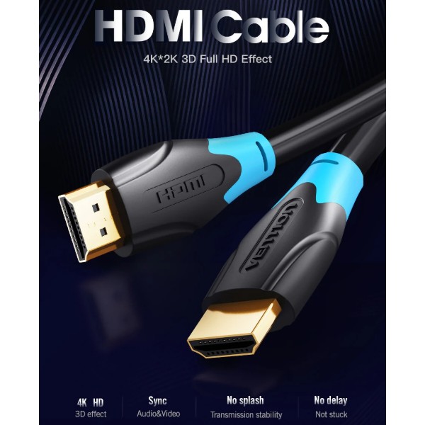 Фото - Кабель HDMI Vention HDMI M - M, 8.0 м, V2.0, 4K 60Гц (AACBK)