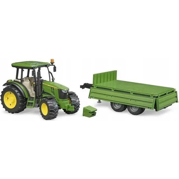 Фото - Наземна будівельна техніка BRUDER Трактор John Deere з причіпом (02108)