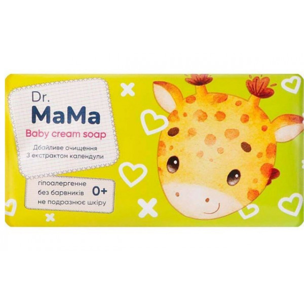 Фото - Мило кускове дитяче Dr.MaMa Дбайливе очищення. З екстрактом календули 90 г (4820263230909)