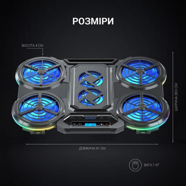 Фото - Підставка під ноутбук охолоджуюча GamePro CP770 Black