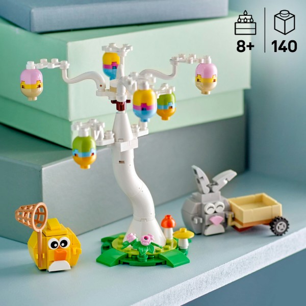 Фото - Конструктор LEGO  Iconic Великодній кролик і полювання на курячі яйця (40808)