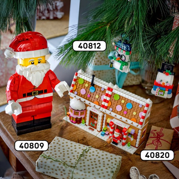 Фото - Конструктор LEGO Iconic Прикраси зі сніговиком (40812)