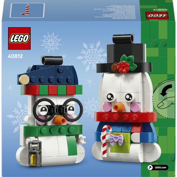 Фото - Конструктор LEGO Iconic Прикраси зі сніговиком (40812)