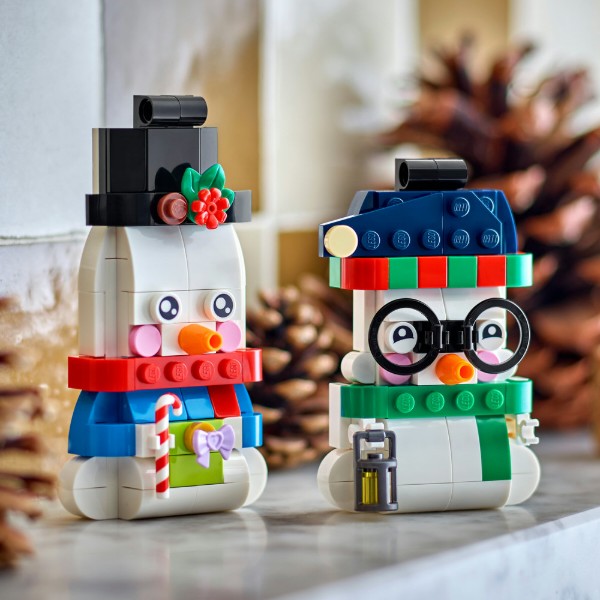Фото - Конструктор LEGO Iconic Прикраси зі сніговиком (40812)