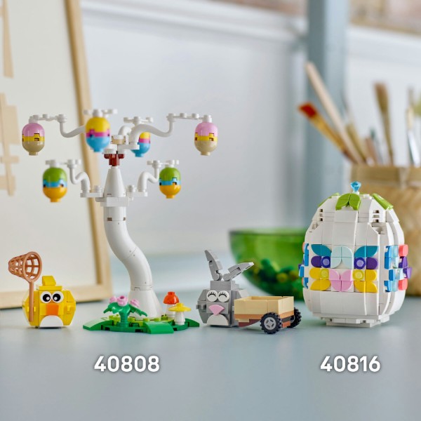 Фото - Конструктор LEGO  Iconic Великодній кролик і полювання на курячі яйця (40808)