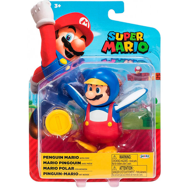 Фото - Набор игровых фигурок Super Mario МАРИО-ПИНГВИН (10 см, с аксессуарами) (40824i)