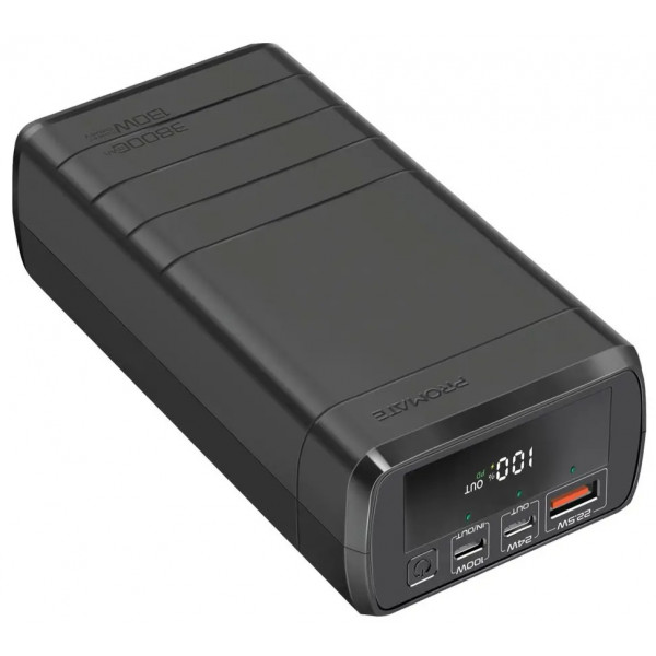 Фото - Мікропошкодження - Батарея мобільна універсальна Promate Powermine-130 38000mAh Black