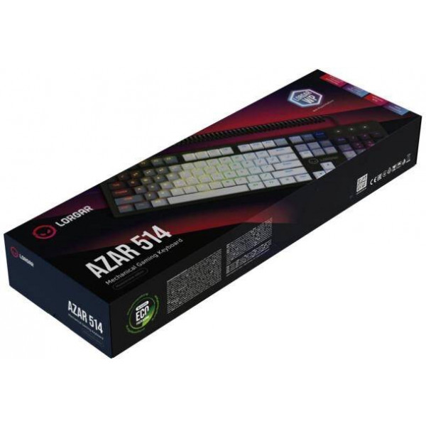 Фото - Клавіатура дротова ігрова Lorgar Azar 514 RGB EN/UA Gaming Wired White (LRG-GK514W-UA)