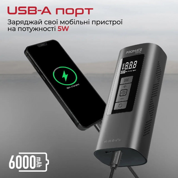 Фото - Автокомпрессор Promate aerify.black