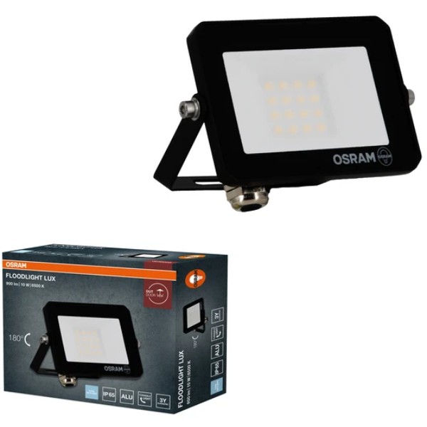 Фото - Светодиодный прожектор Osram FLOODLIGHT LUX 10Вт 900Лм 6500K Black (4099854489402)