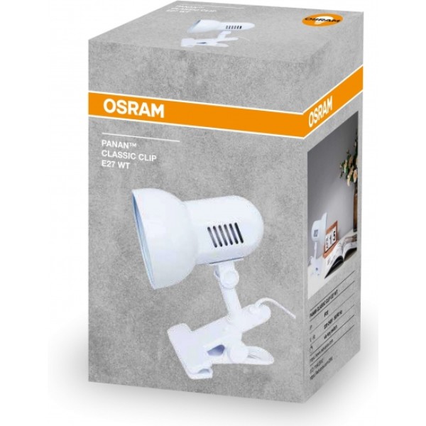 Фото - Настольная лампа Osram Panan CLASSIC CLIP E27 White (4099854475931)