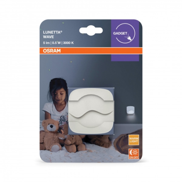 Фото - Нічник Osram LUNETTA UNETTA WAVE 0.5Вт 3000К 5Лм White (4099854536632)