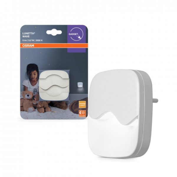 Фото - Нічник Osram LUNETTA UNETTA WAVE 0.5Вт 3000К 5Лм White (4099854536632)