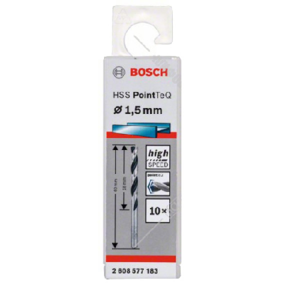 Фото - Сверло Bosch HSS-PointTeQ 1.5х18х40 мм 10 шт. (2.608.577.183)
