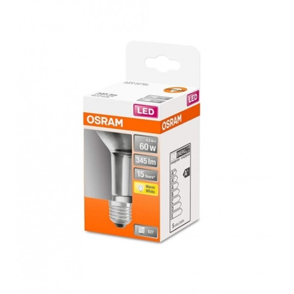 Фото - Лампочка світлодіодна Osram LED E27 4.3Вт 2700К 350Лм R80 STAR (4058075433304)