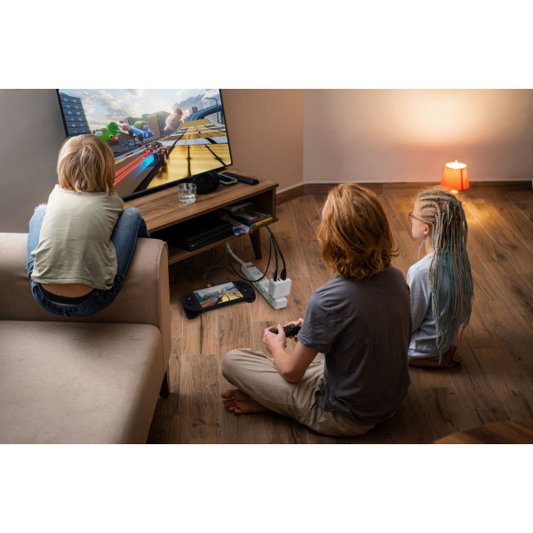 Фото - Мережевий зарядний пристрій Avermedia GC313 CORE GO 100Вт 2хUSB-С, 1хUSB-A, 1xHDMI White (40AAGC313AWP)