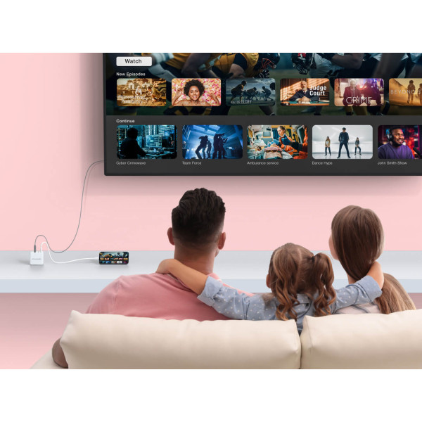 Фото - Мережевий зарядний пристрій Avermedia GC313 CORE GO 100Вт 2хUSB-С, 1хUSB-A, 1xHDMI White (40AAGC313AWP)