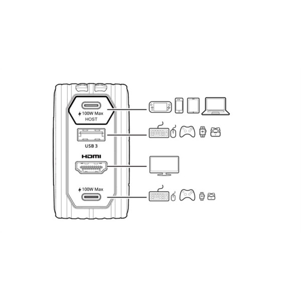 Фото - Мережевий зарядний пристрій Avermedia GC313 CORE GO 100Вт 2хUSB-С, 1хUSB-A, 1xHDMI White (40AAGC313AWP)