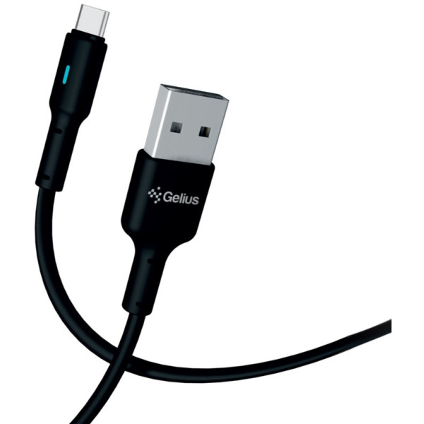 Фото - Кабель Gelius Lumin Lamp GP-UC100C USB-A to Type-C 2m 30W Black (100087)