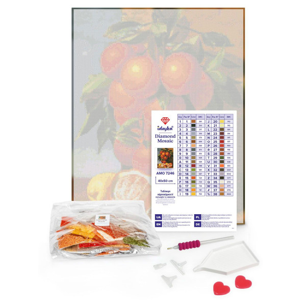 Фото - Алмазний живопис Ideyka Дівчина із золотими метеликами 40х50 см (AMO7723)