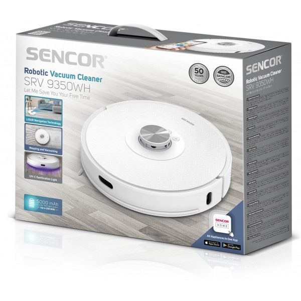 Фото - Робот-пылесос моющий Sencor SRV9350WH