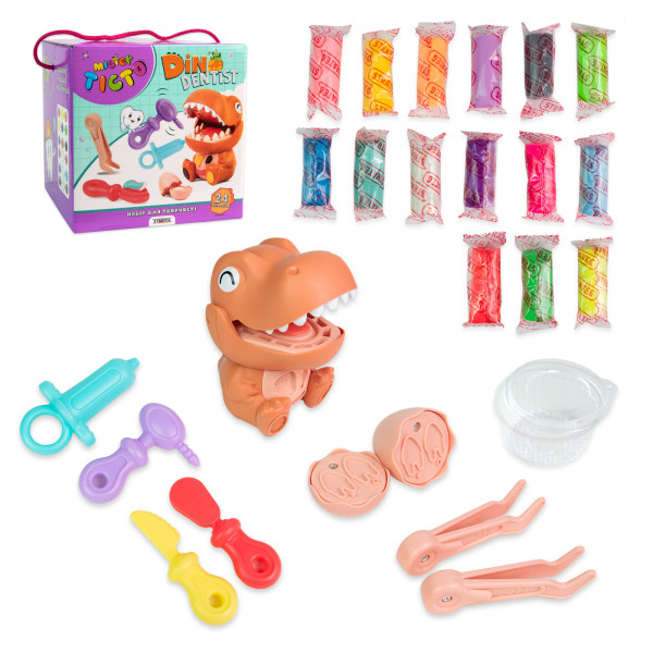 Фото - Ліплення з тіста Strateg Містер тісто Dino Dentist українською мовою (41020)