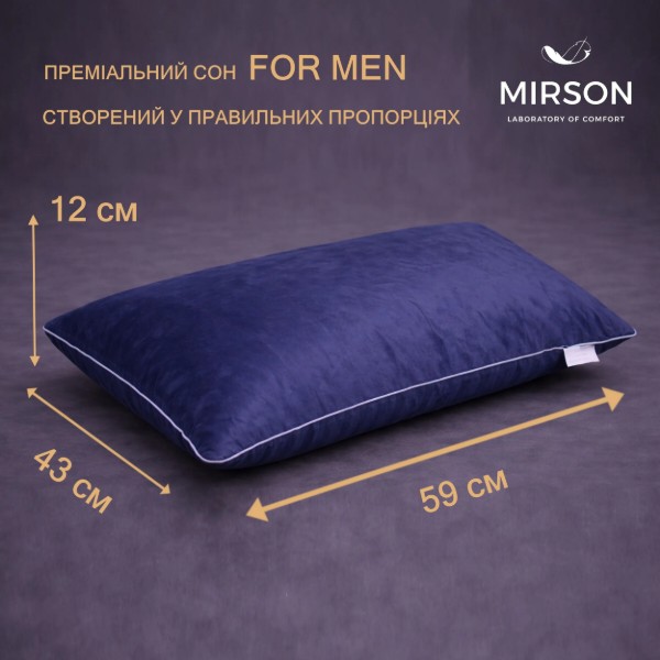 Фото - Подушка ортопедическая MirSon №4110 28-0006 Navy blue Velvet MEN (2200006423249)