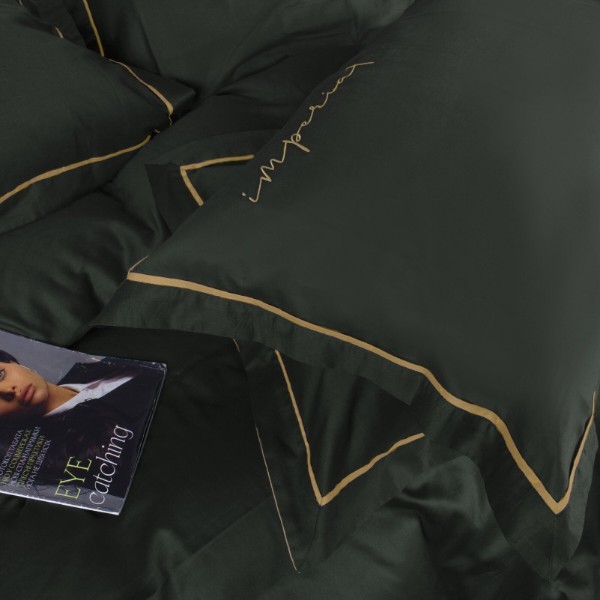 Фото - Комплект постільної білизни MirSon Сатин Imperial Satin Emerald 175х210 (2200008576240)