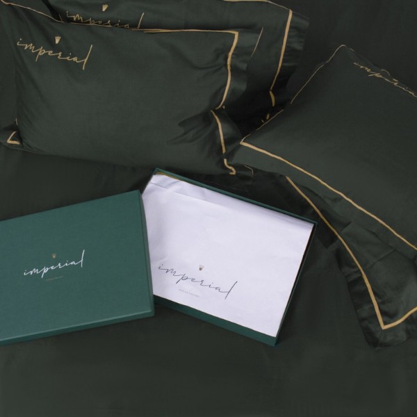 Фото - Комплект постільної білизни MirSon Сатин Imperial Satin Emerald 175х210 (2200008576240)