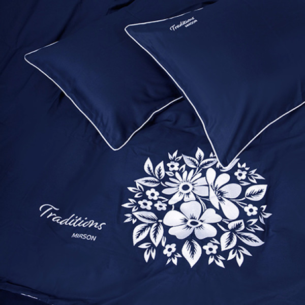 Фото - Комплект постільної білизни MirSon Сатин ELIT 4052 Ocean "Traditions" 175х210 (2200010537994)