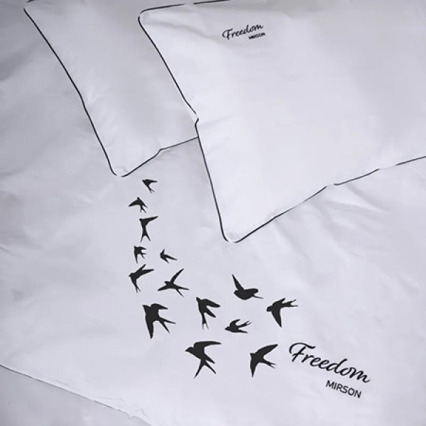 Фото - Комплект постільної білизни MirSon Сатин ELIT 00-0000 Snow White "Freedom" 175х210 (2200010538878)