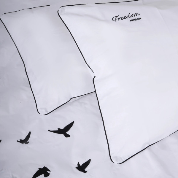 Фото - Комплект постільної білизни MirSon Сатин ELIT 00-0000 Snow White "Freedom" 175х210 (2200010538878)