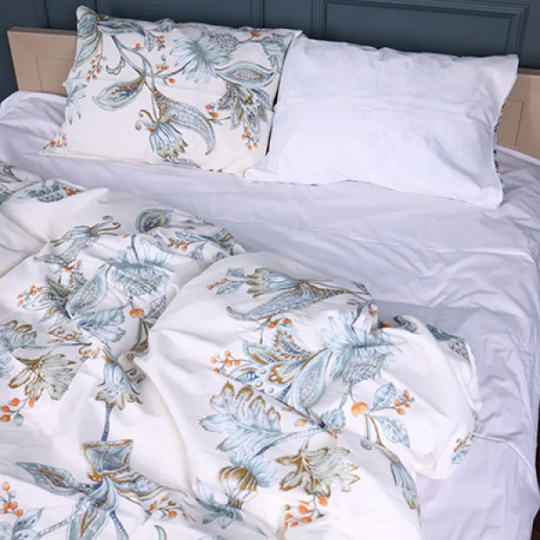 Фото - Комплект постільної білизни MirSon Сатин 22-1414 Flower Sketch 175х210 (2200011123479)