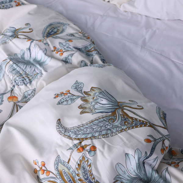 Фото - Комплект постільної білизни MirSon Сатин 22-1414 Flower Sketch 175х210 (2200011123479)