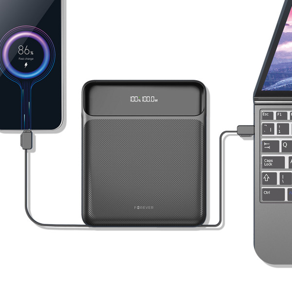 Фото - Батарея мобільна Forever power bank for laptop TB-200 100W 20000 mAh black