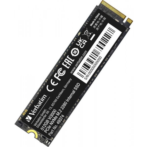 Фото - SSD-накопичувач внутрішній Verbatim Vi3000 Internal PCIe NVMe M.2 SSD 512GB (49374)