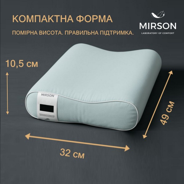Фото - Подушка ортопедическая MirSon №4150 Delicate Satin 0251 Skyline 49х32х10.5 см (2200006423645)