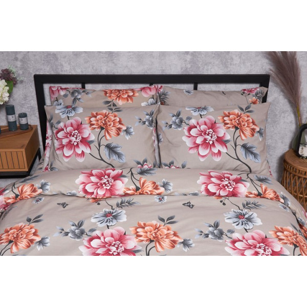 Фото - Комплект постільної білизни Moon&Star Бязь Gold Люкс Peony Brown 175х210 (MS-820001885)
