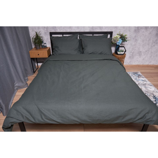 Фото - Комплект постільної білизни Moon&Star Бязь Gold Люкс Dark Green 175х210 (MS-820002166)