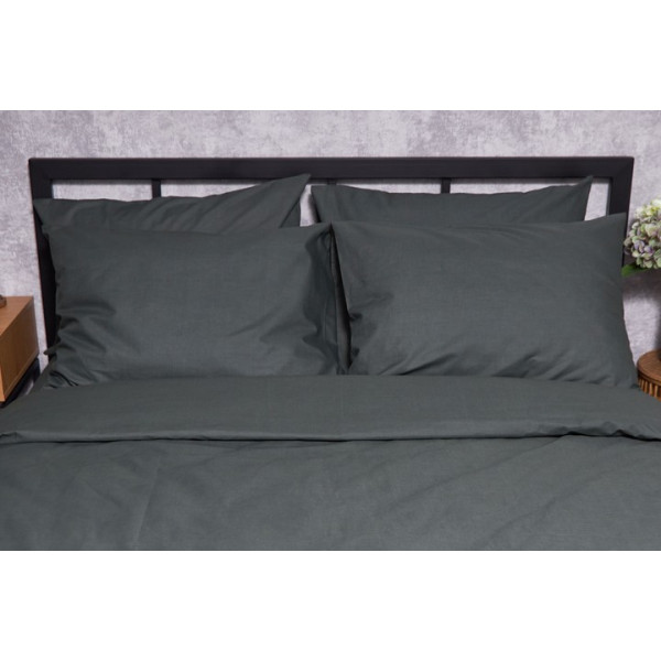 Фото - Комплект постільної білизни Moon&Star Бязь Gold Люкс Dark Green 175х210 (MS-820002165)