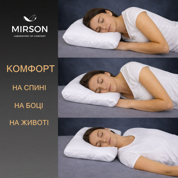 Фото - Подушка ортопедична MirSon №4161 28-0001 White Velvet (2200006423751)
