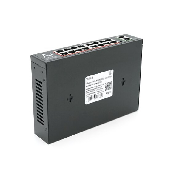 Фото - Коммутатор локальной сети (Switch) Merlion Mini 16 +2 RJ45 10/100/1000 встроенный блок питания 52V (YT41635)