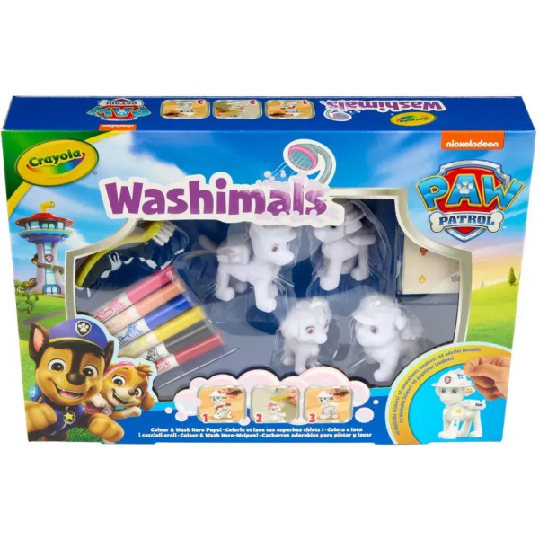 Фото - Набор для декупажа и росписи Crayola Washimals Paw Patrol 4 животных и 6 фломастеров (74-0290)