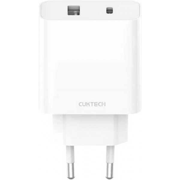 Фото - Мережевий зарядний пристрій CUKTECH 30W Charger (Type-A + Type-C) White (A19 EU) Фото - Мережевий зарядний пристрій CUKTECH 30W Charger (Type-A + Type-C) White (A19 EU)