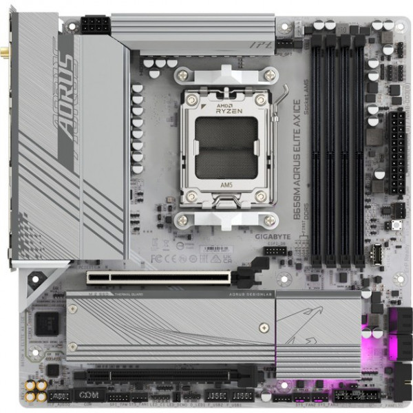 Фото - Материнская плата Gigabyte B650M A ELITE AX ICE DDR5