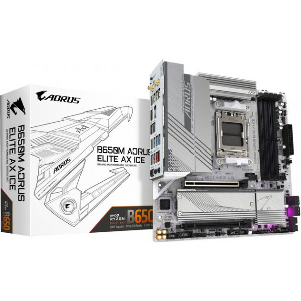 Фото - Материнская плата Gigabyte B650M A ELITE AX ICE DDR5