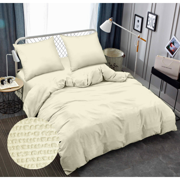Фото - Комплект постільної білизни Zastelli 11-0106 Sweet Corn жатка 2х145х210 Айворі (22026)