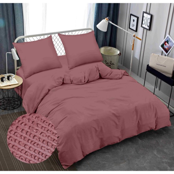 Фото - Комплект постільної білизни Zastelli 17-1718 Dusty Rose жатка 2х145х210 Рожевий (22032)