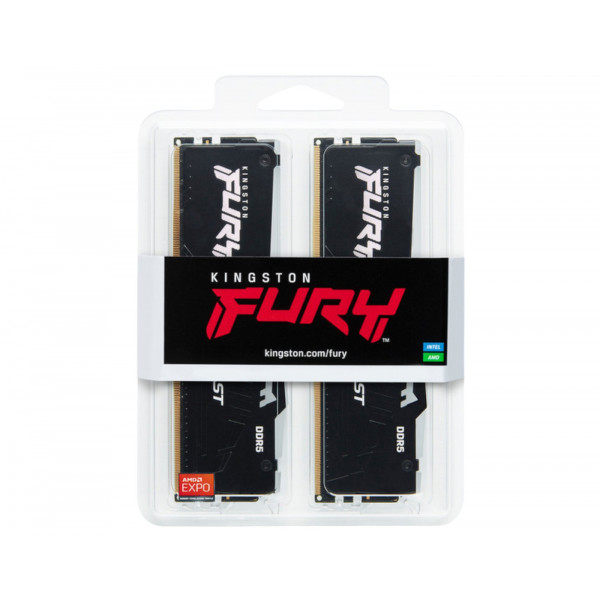 Фото - Память DDR Kingston 16GB DDR5 CL30 DIMM FURY Beast RGB EXPO (KF560C30BBEAK2-16)