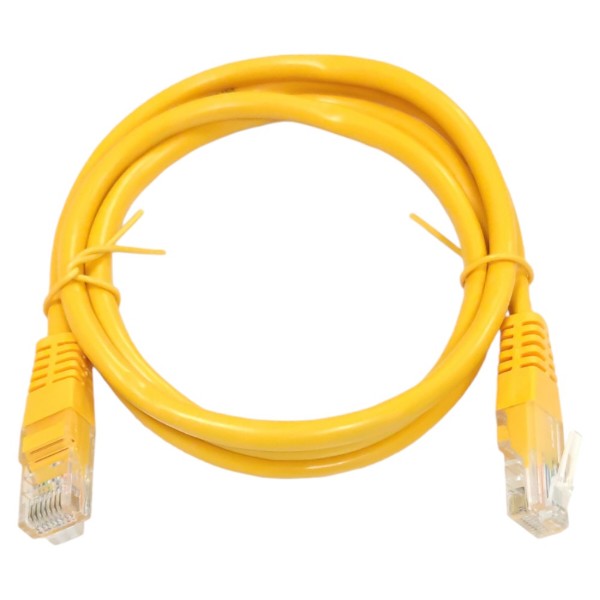 Фото - Кабель патч-корд Kingda RJ45 UTP 5e 24AWG CU 0.5m Yelow (KD-PAUT3050YL)